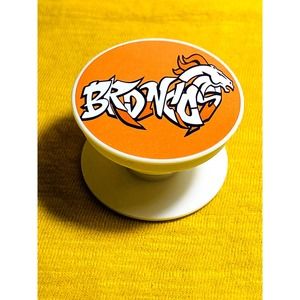 Broncos Font Football Pop Up Phone Accessory With Super Sticky Glue